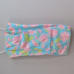 Beautiful Strapless Lilly Dress with Pink Flowers 8